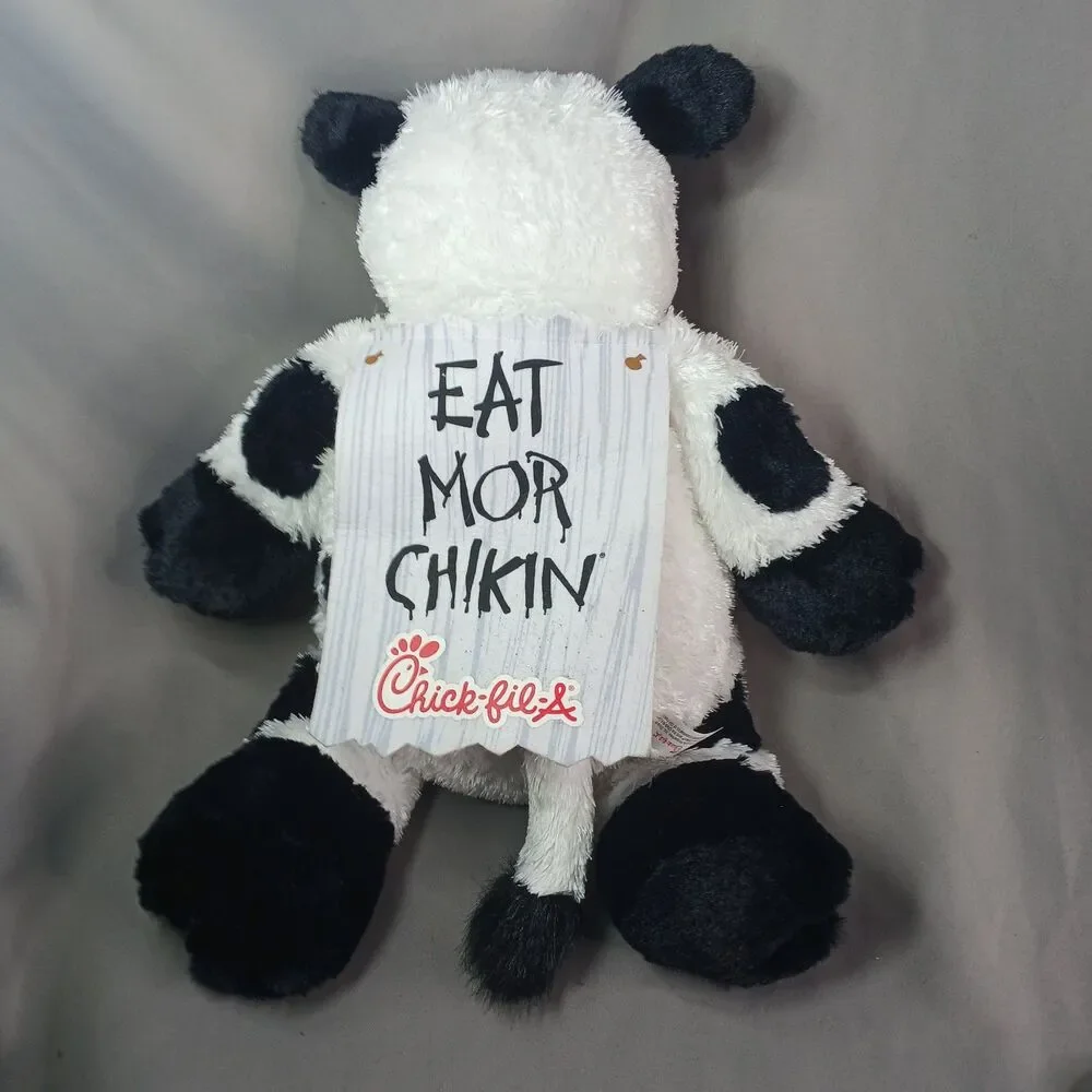 Chick-Fil-A Eat More Chicken Large Black White Cow 21